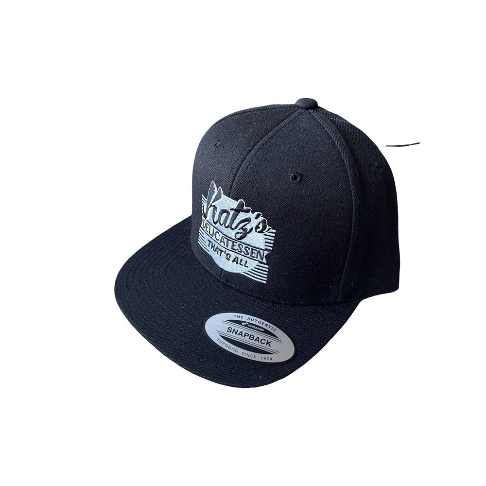 Katz’s Delicatessen Snapback Hat‎ Black Yupoong Classics Wool Blend Since 1888